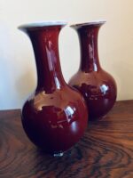 Par de vasos de porcelana chinesa sangue de boi - Image 5