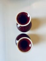 Par de vasos de porcelana chinesa sangue de boi - Image 9