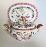 Terrina com travessa "Pseudo Folha de Tabaco", Qianlong (1736-1795) - Image 4