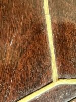 Painel em madeira de Jaracandá com rara figura de altar Guanyn em pedra colorida - Image 7