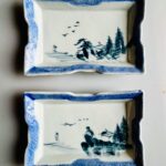 Par pequenos pratos porcelana chinesa