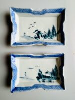 Par pequenos pratos porcelana chinesa