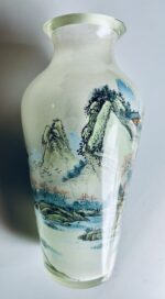 Jarra em vidro com técnica pintura interior, China Período Republica - Image 2