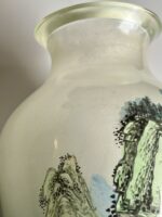 Jarra em vidro com técnica pintura interior, China Período Republica - Image 8