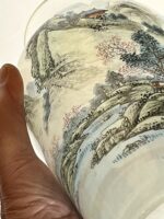 Jarra em vidro com técnica pintura interior, China Período Republica - Image 3