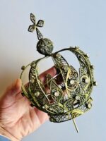 Grande Coroa de arte sacra em filigrana Portuguesa - Image 2