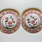 Par de pratos em porcelana Chinesa, Companhia das Índias