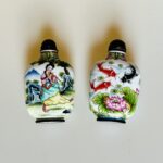 Dois Frascos "Chinese Snuff Bottle", Séc, XX