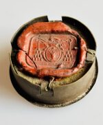 RARO RELICÁRIO ANTIGO DE TECA com EX-OSSIBUS (RELÍQUIA) de SANTA APOLÔNIA - Image 4