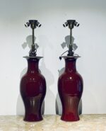 Par de Grandes Jarrões /Candeeiros Porcelana Chinesa